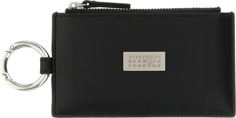 MM6 Maison Margiela Black Calfskin Cardholder