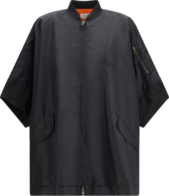 MM6 Black Polyamide Cloacks