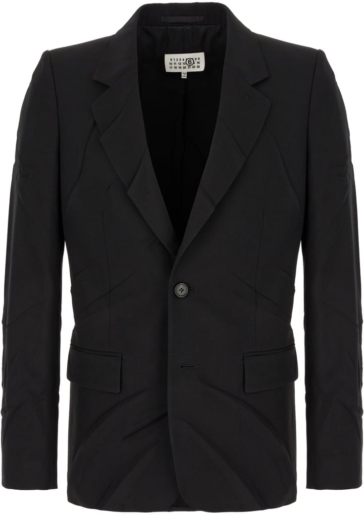 Mm6 Maison Margiela Black polyester blend blazer