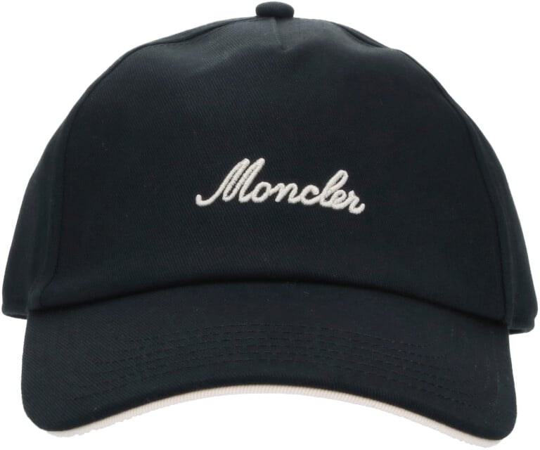 Black Curved Visor Cotton Baseball Cap
