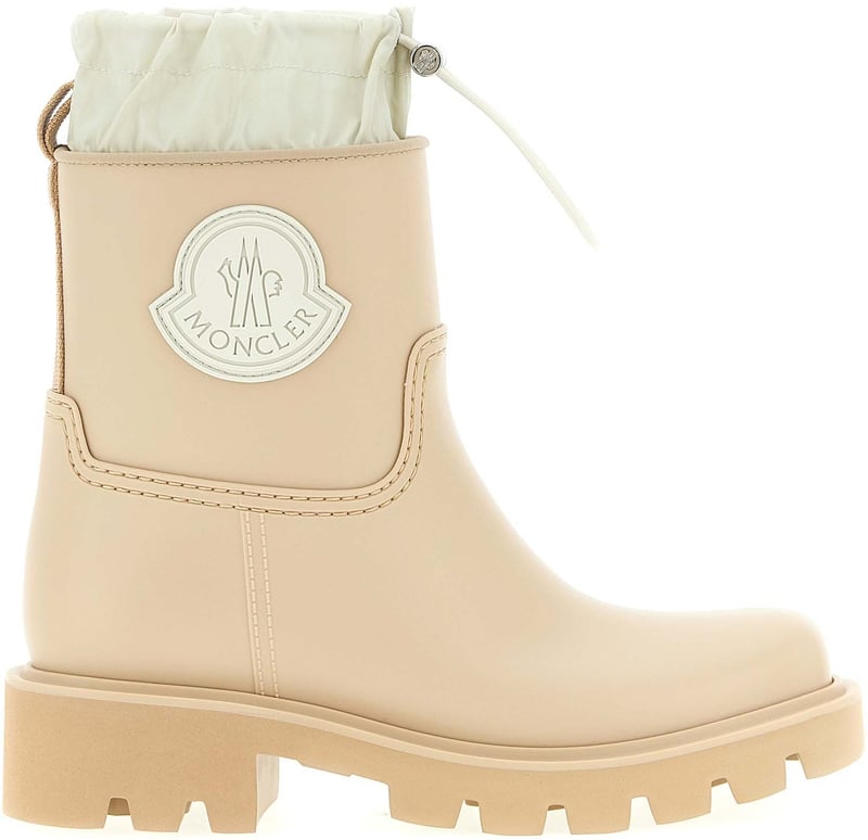 Moncler Beige Pvc Ankle Boots