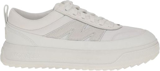 Moncler White Calf Leather Bos Taurus Athletic Sneakers