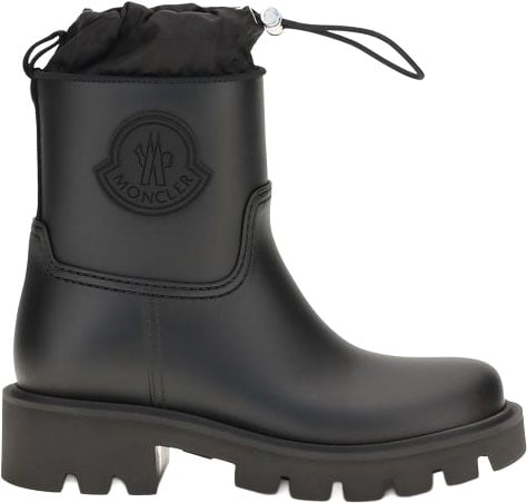Moncler Black Pvc Rain Boots