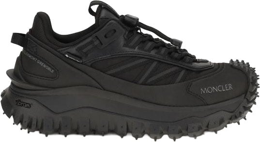 Moncler Black Calf Leather Bos Taurus Athletic Sneakers