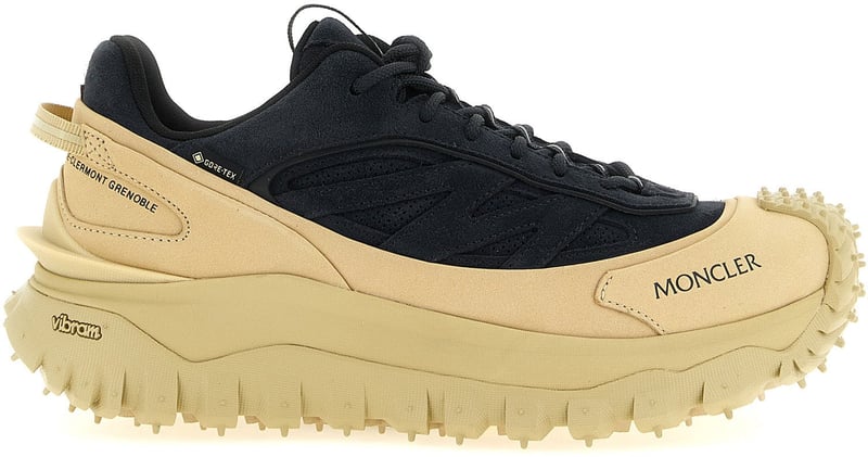 Moncler Blue Leather Athletic Sneakers