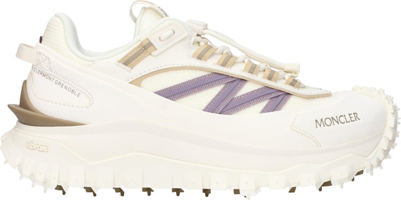 Moncler White Fabric Athletic Sneakers