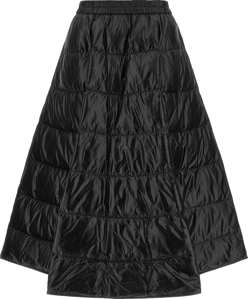 Moncler Black Polyamide Midi Skirt