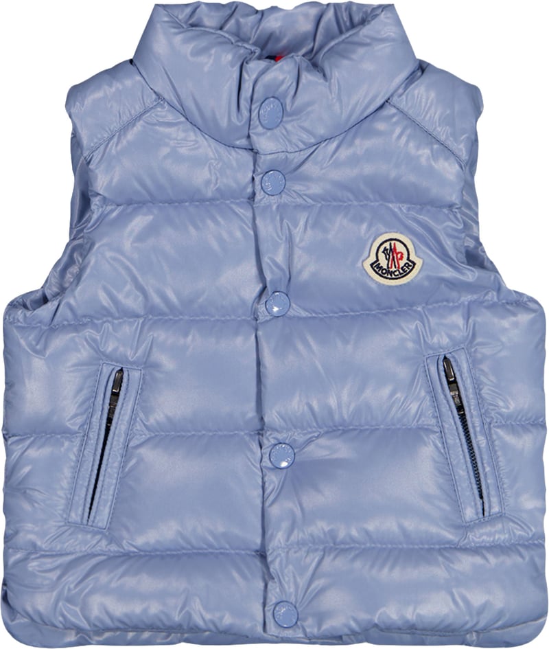 Moncler Bernard Baby Jongens Bodywarmer In Licht Blauw