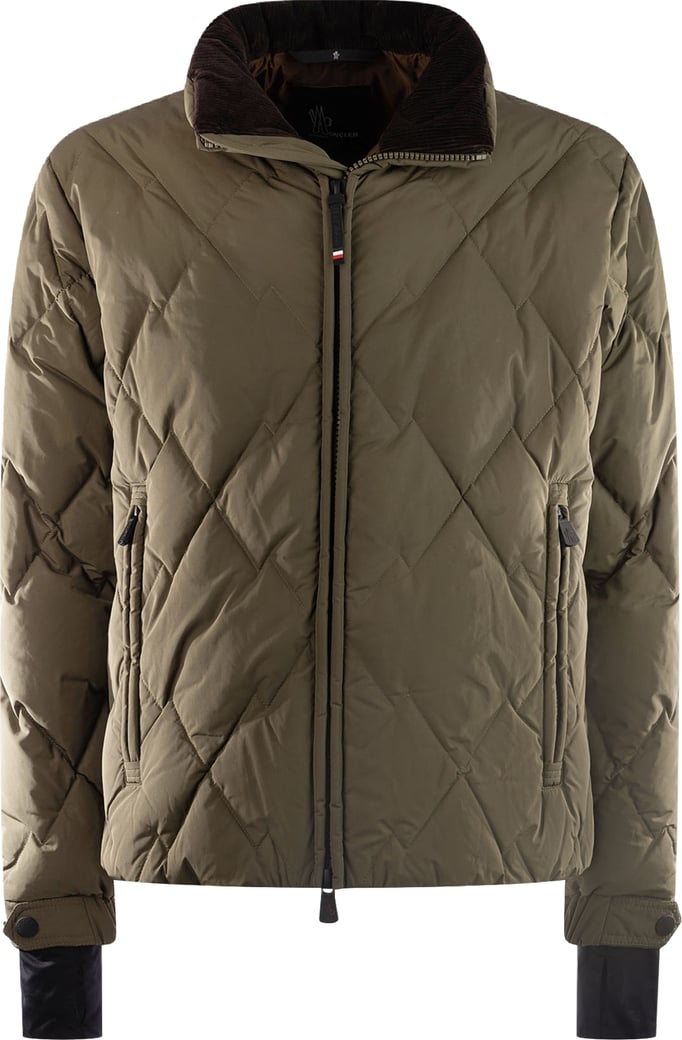 Moncler Military green polyester down jacket