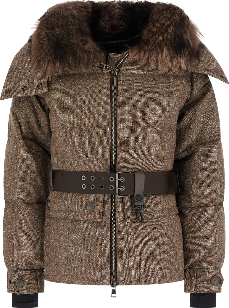 Moncler Embroidered wool Gelise down jacket