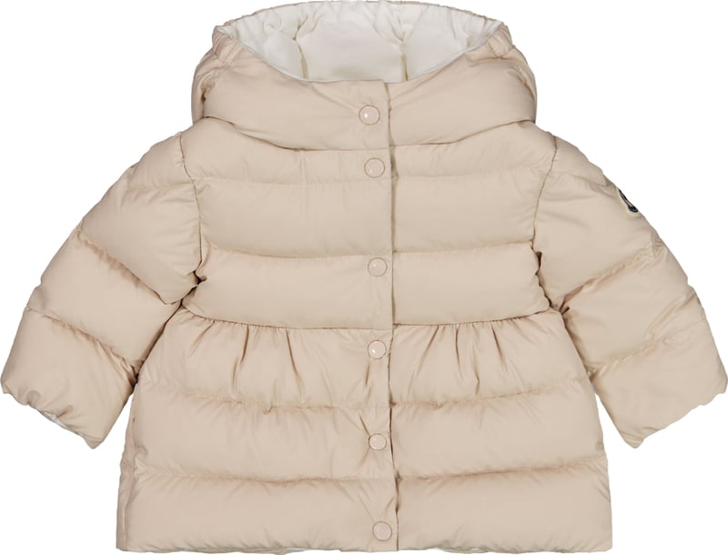 Moncler Charlotte Baby Meisjes Winterjas In Licht Beige