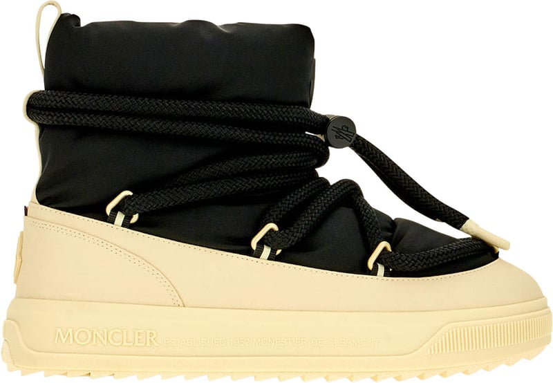 Moncler Black stretch nylon Altive Mid ankle boots
