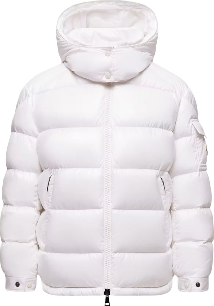 Moncler Maire Hooded Short Down Jacket White