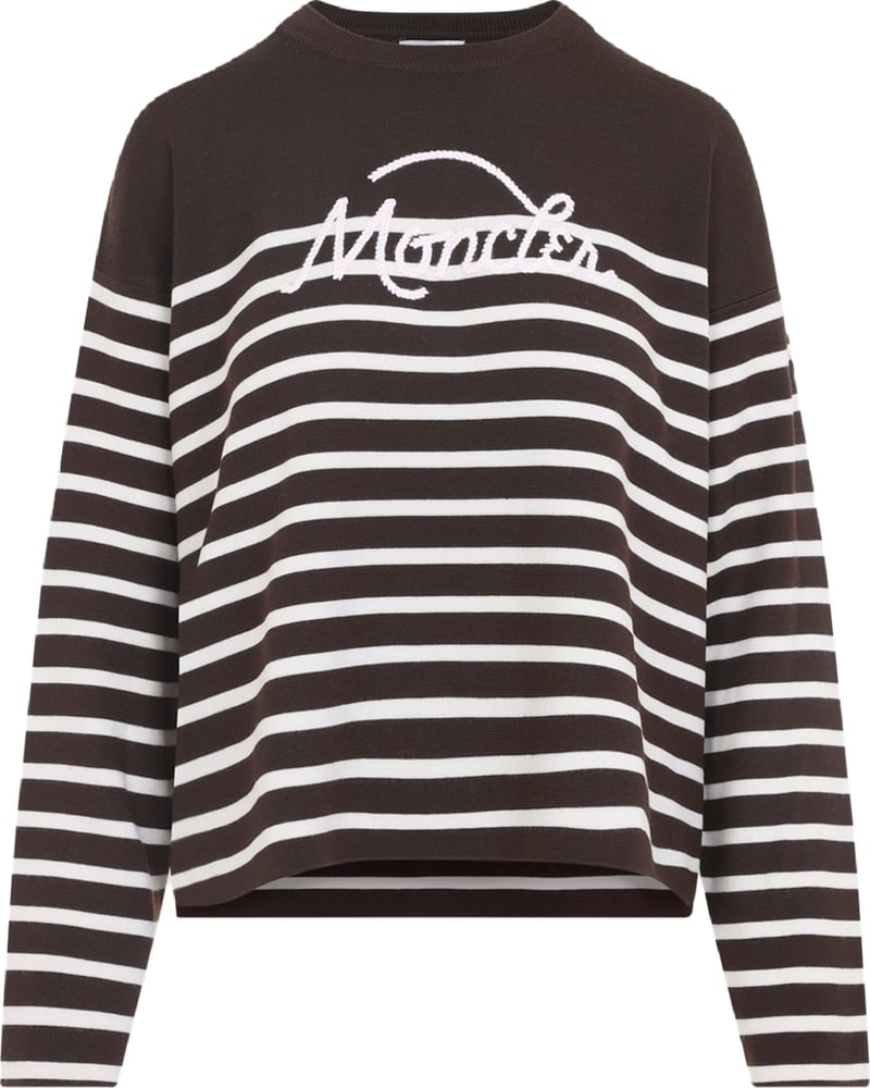 Moncler Striped Logo Knit Sweater