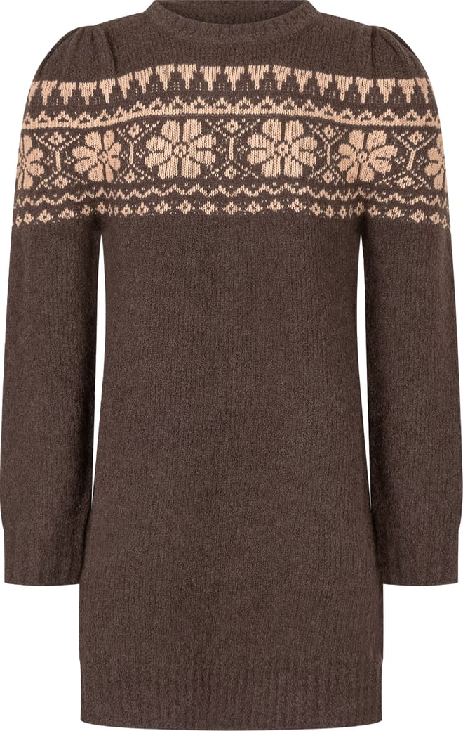 Abito in Maglia con Motivo Jacquard