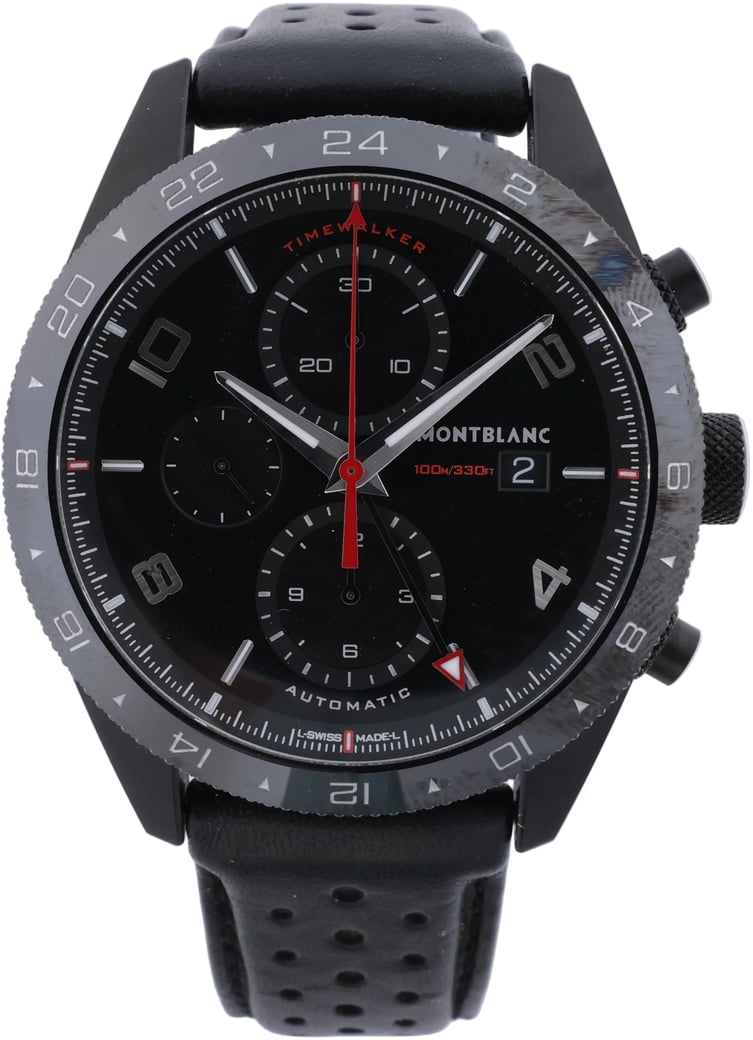 Montblanc Timewalker Automatic Wristwatch, ref 116102, black dial