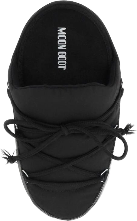 Moon Boot Black Nylon Mules