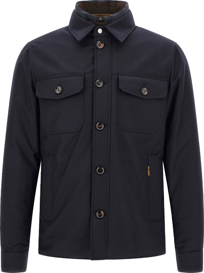 MooRER Blue Wool Full-Length Jacket