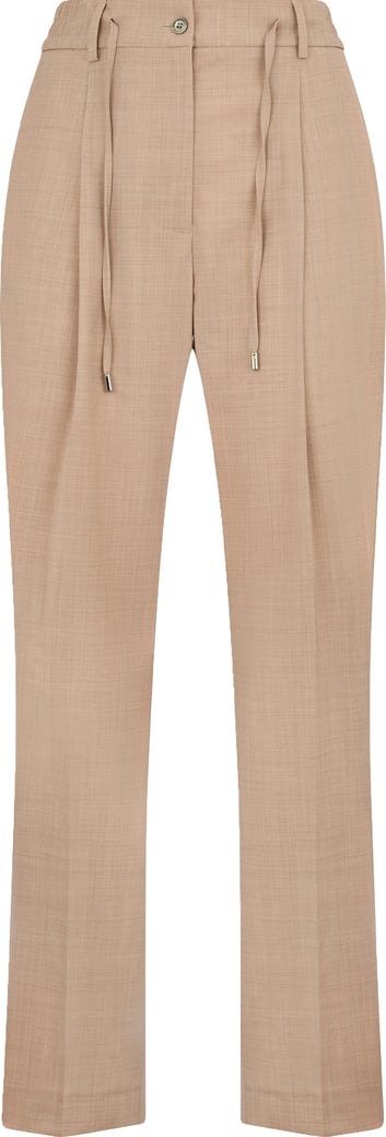 Beige high-waisted elegant and versatile pants