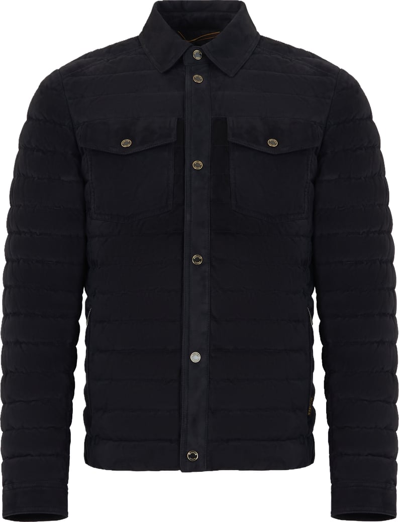 Padded leather jacket