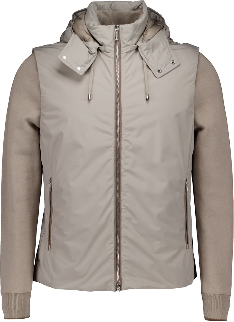 Moorer Mougi100852-tepa023 Gewatteerde Jassen Taupe Evan-stop