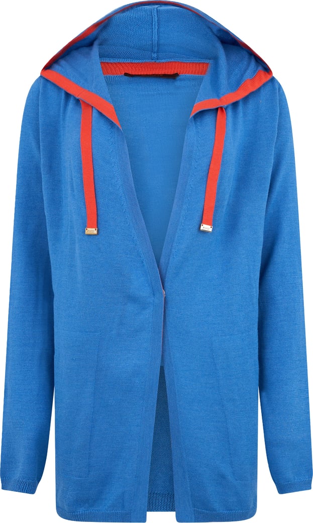 Long cardigan with hood