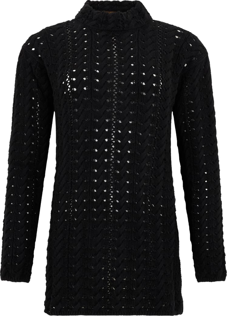 Loose black sweater with original details