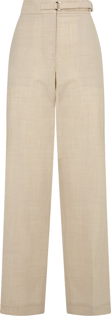 High-waisted pants with belt