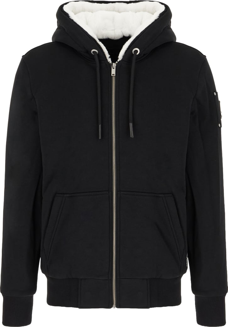 Moose Knuckles Black cotton blend padded sweatshirt