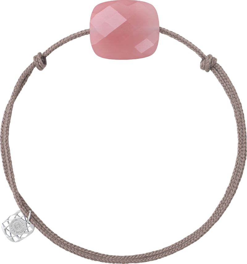 Morganne Bello Armband 1025X47A145 Guava Quartz Cushion met Taupe Koort