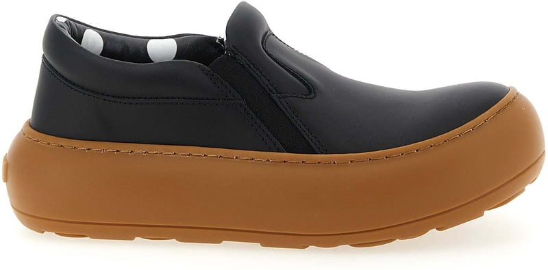 Moschino Black Leather Chunky Sneakers