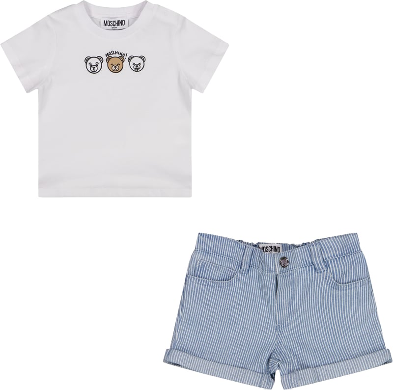 Moschino Baby Jongens Setjes in Licht Blauw