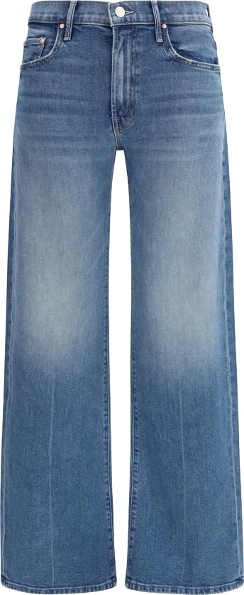 Mother Denim Blue Cotton Flared Jeans