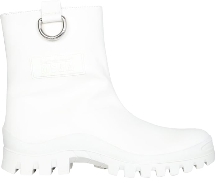 Mid-Calf White Rain Boots