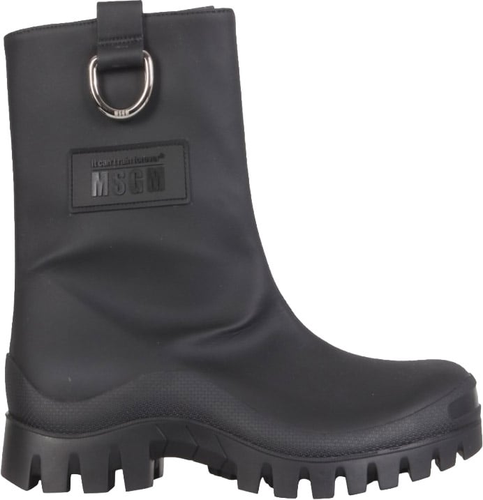 Matte Black Mid-Calf Rain Boots