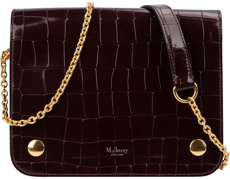 Mulberry Croc-Embossed Leather Small Darley Crossbody Bag