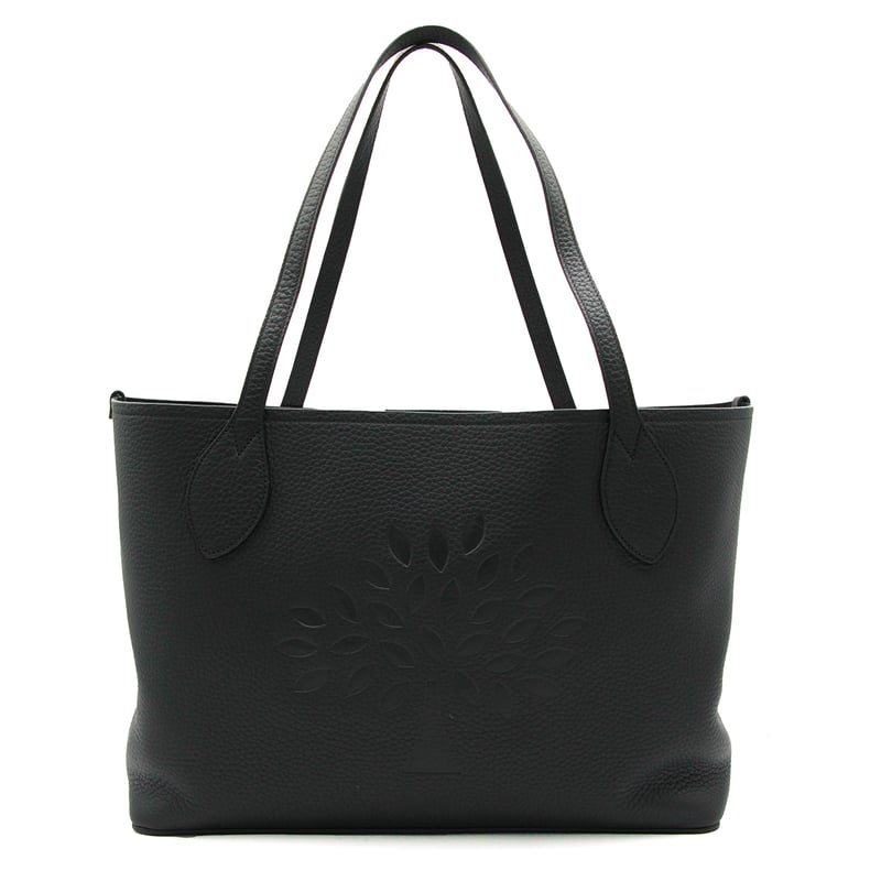 Textured Black Tote Bag with Embossed Design