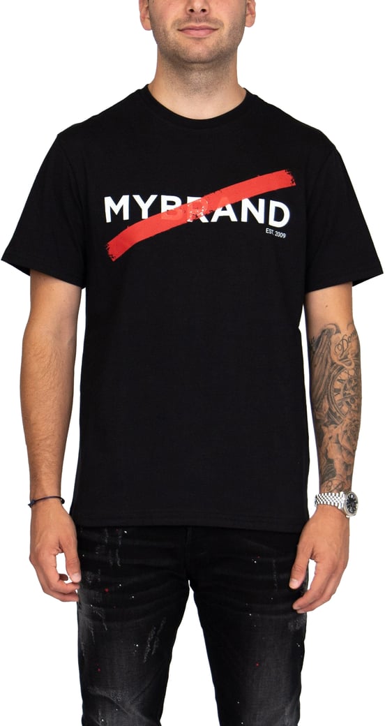 The Red Line T-Shirt | BLACK