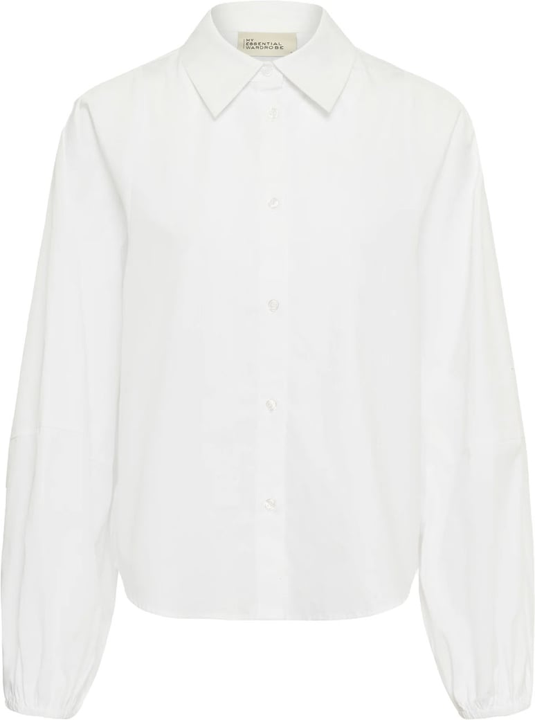 My Essential Wardrobe - Sunna Balloon Sleeve Shirt - 10705680 - 110601 Bright White
