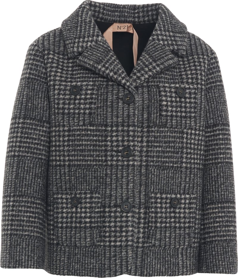 Jacket with check pattern