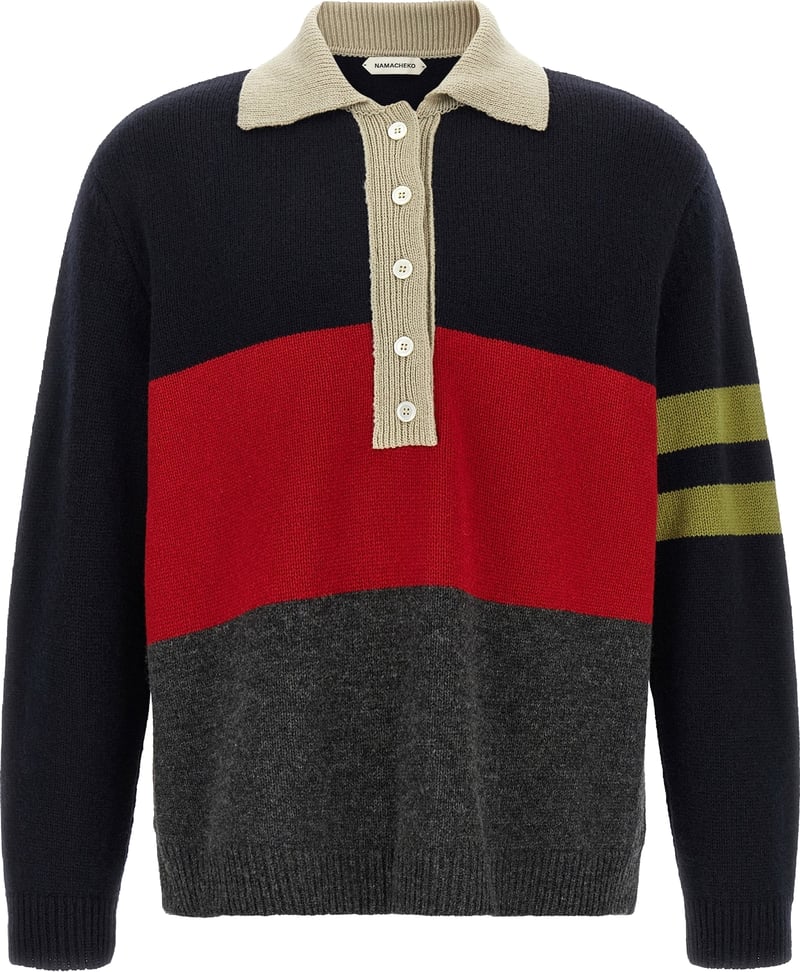Namacheko Multicolor Merino Wool Polo Shirt