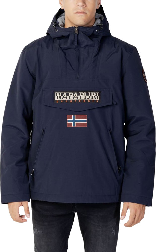 Napapijri Blue Polyester Shell Jacket