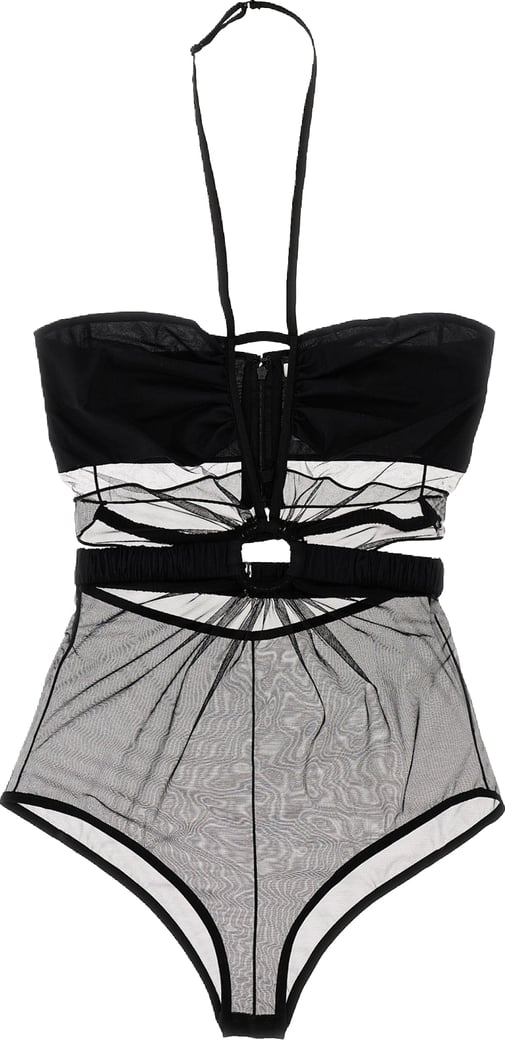 Nensi Dojaka Black Polyamide Bodysuit
