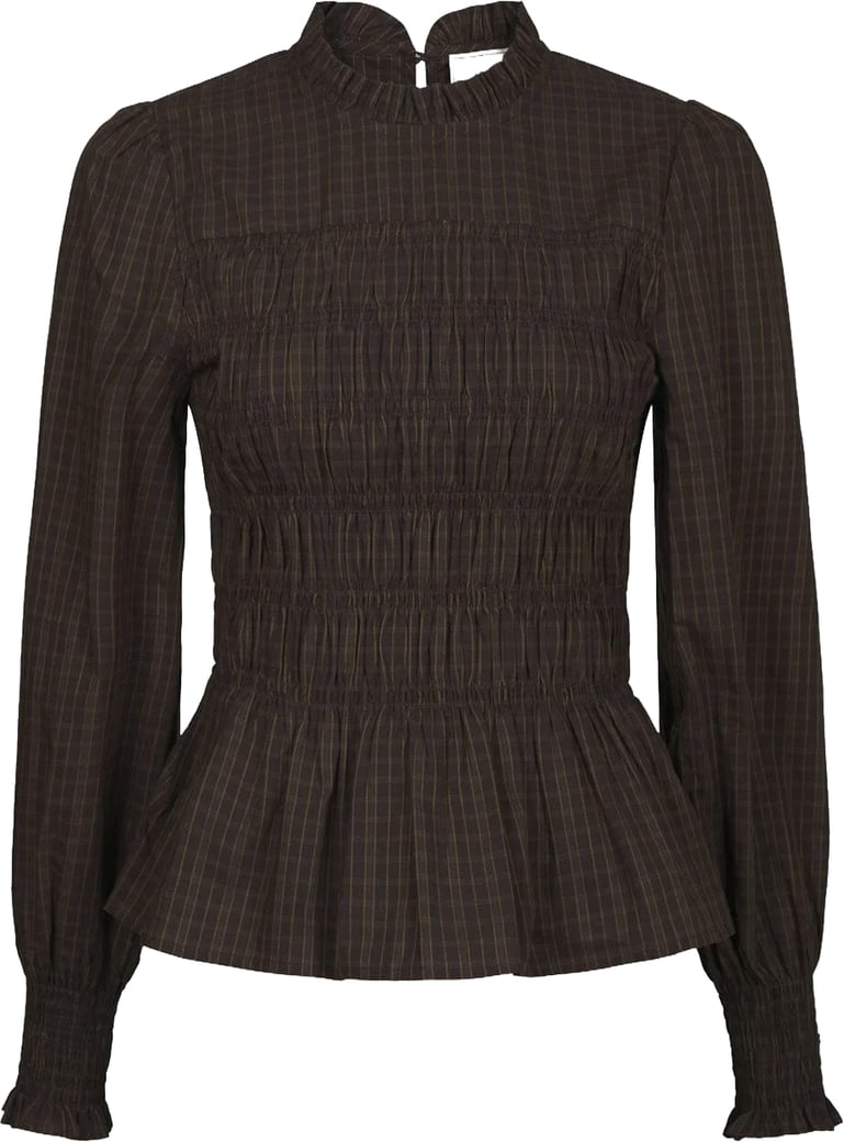 Neo Noir - Possa Big Check Blouse - 170764 - 980 Brown Check