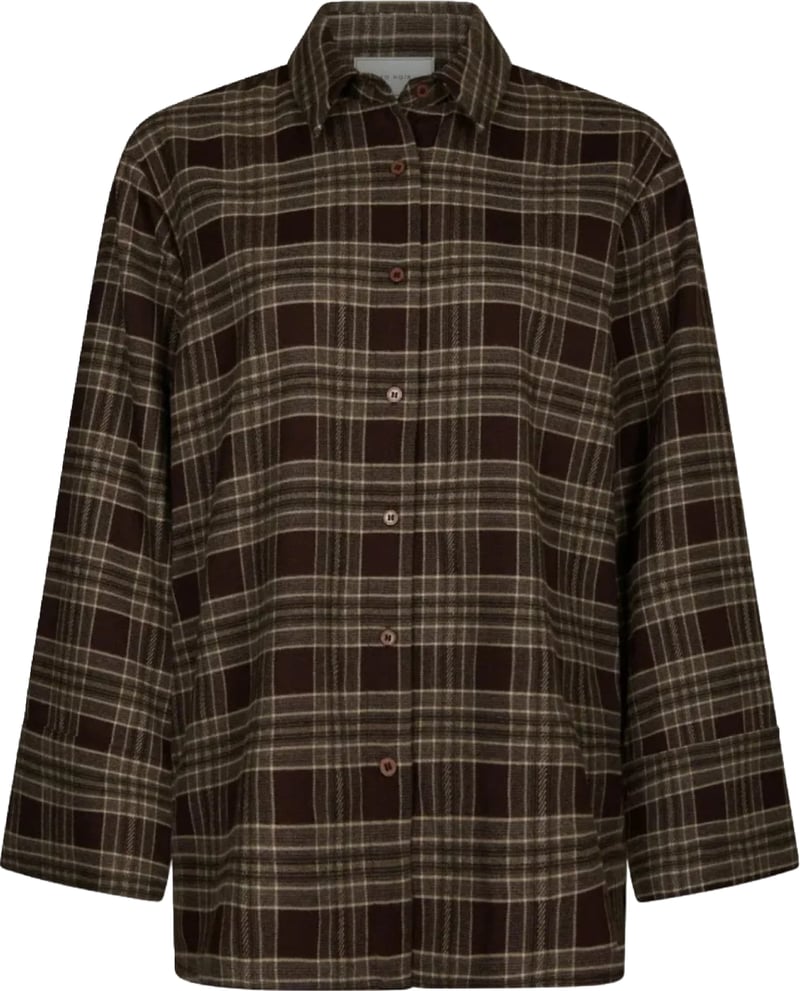 Neo Noir - Dita Flannel Check Shirt - 171676 - 210 Brown