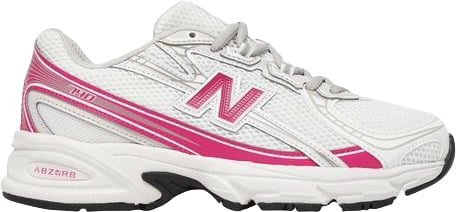 New Balance White Synthetic Athletic Sneakers