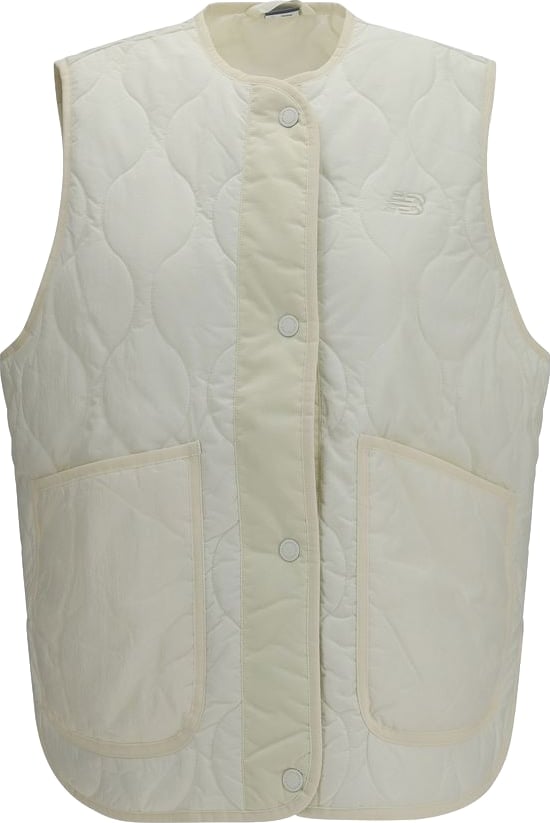 New Balance White Polyamide Sleeveless Jacket