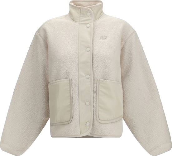 New Balance White Recycled Polyester Shell Jacket