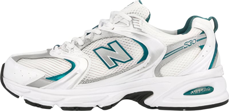 New Balance MR 530 White Silver Metallic Green