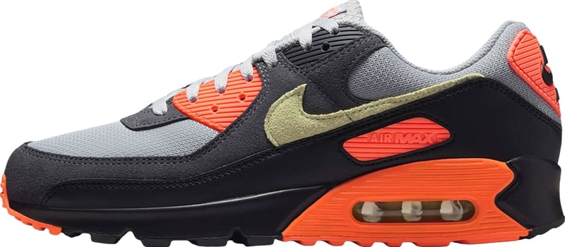 Nike Air Max 90 'Light Smoke Grey Hyper Crimson Limelight'